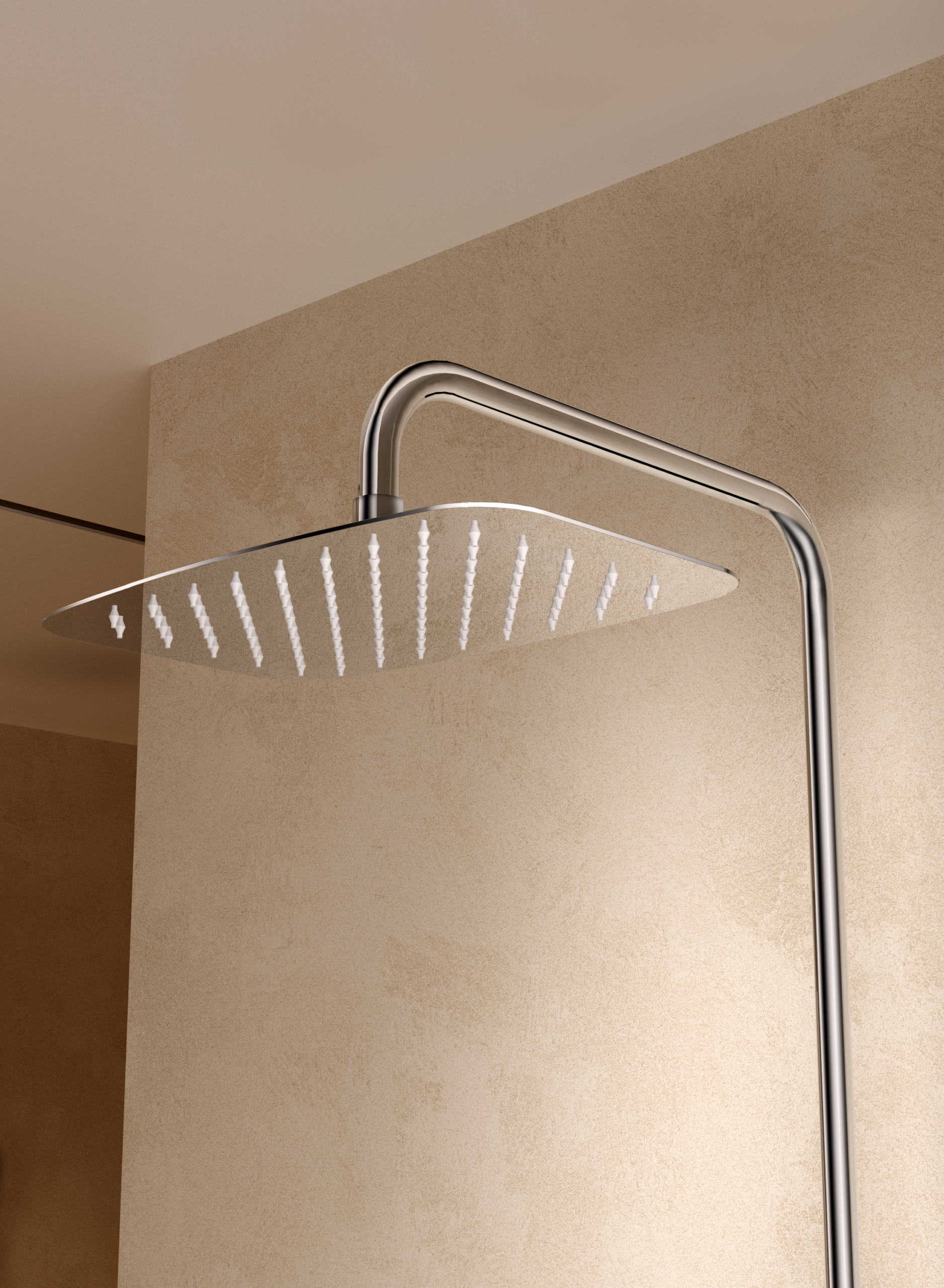 Toscana Brushed Rose Gold Single Lever Shower Set, view 5