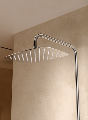 Toscana Chrome Single Lever Shower Set, in a bathroom setting