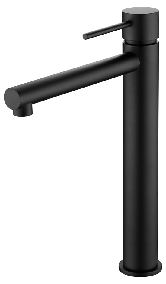 Matte Black Tall Sink Mixer Faucet Modern Design, view 2