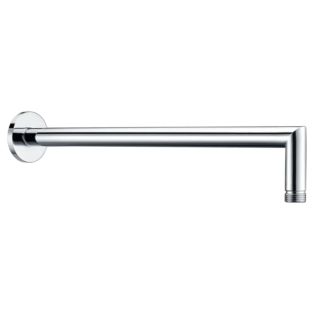 Chrome square shower arm wall mount for modern bathroom fixtures