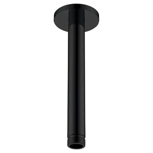 Matte Black Round Ceiling Shower Arm Modern Bathroom, main product view
