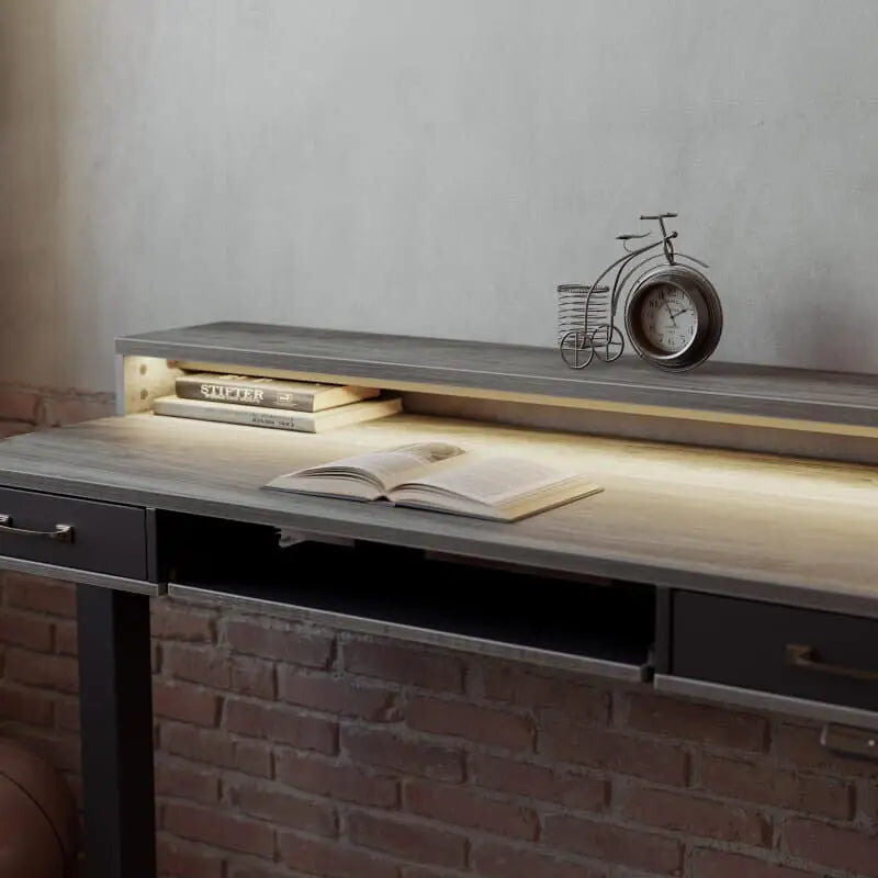 Brooklyn A led electric Standing Desk With Drawers - Desk > Standing Desk