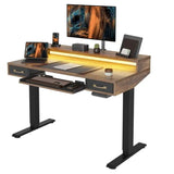 Brooklyn A led electric Standing Desk With Drawers - Desk > Standing Desk