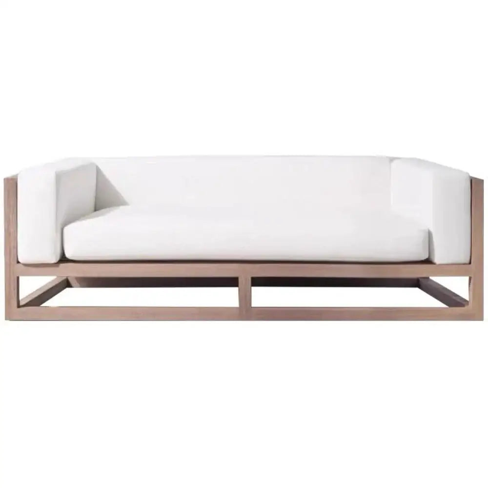 Brown rattan sectional sofa showcasing durable aluminum frame construction and weather resistant material detail.