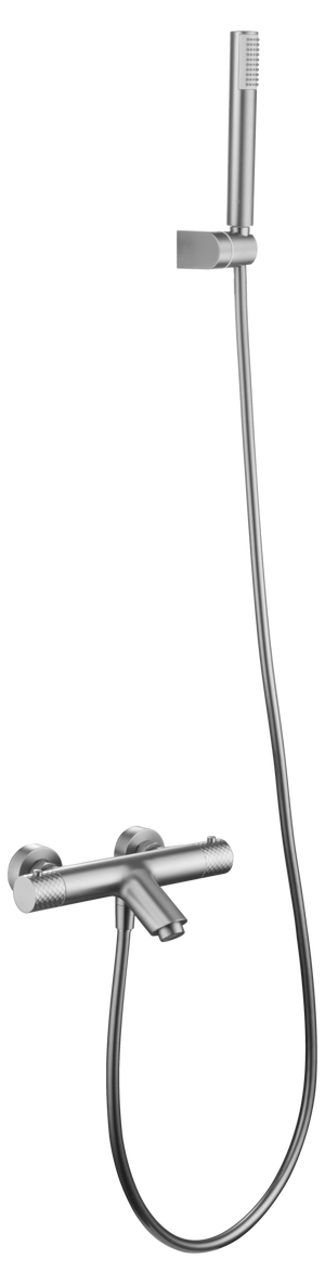 Génova Brushed Nickel Thermostatic Bath and Shower Kit, main product view