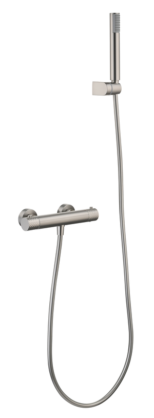 Génova Brushed Nickel Thermostatic Shower Kit, main product view