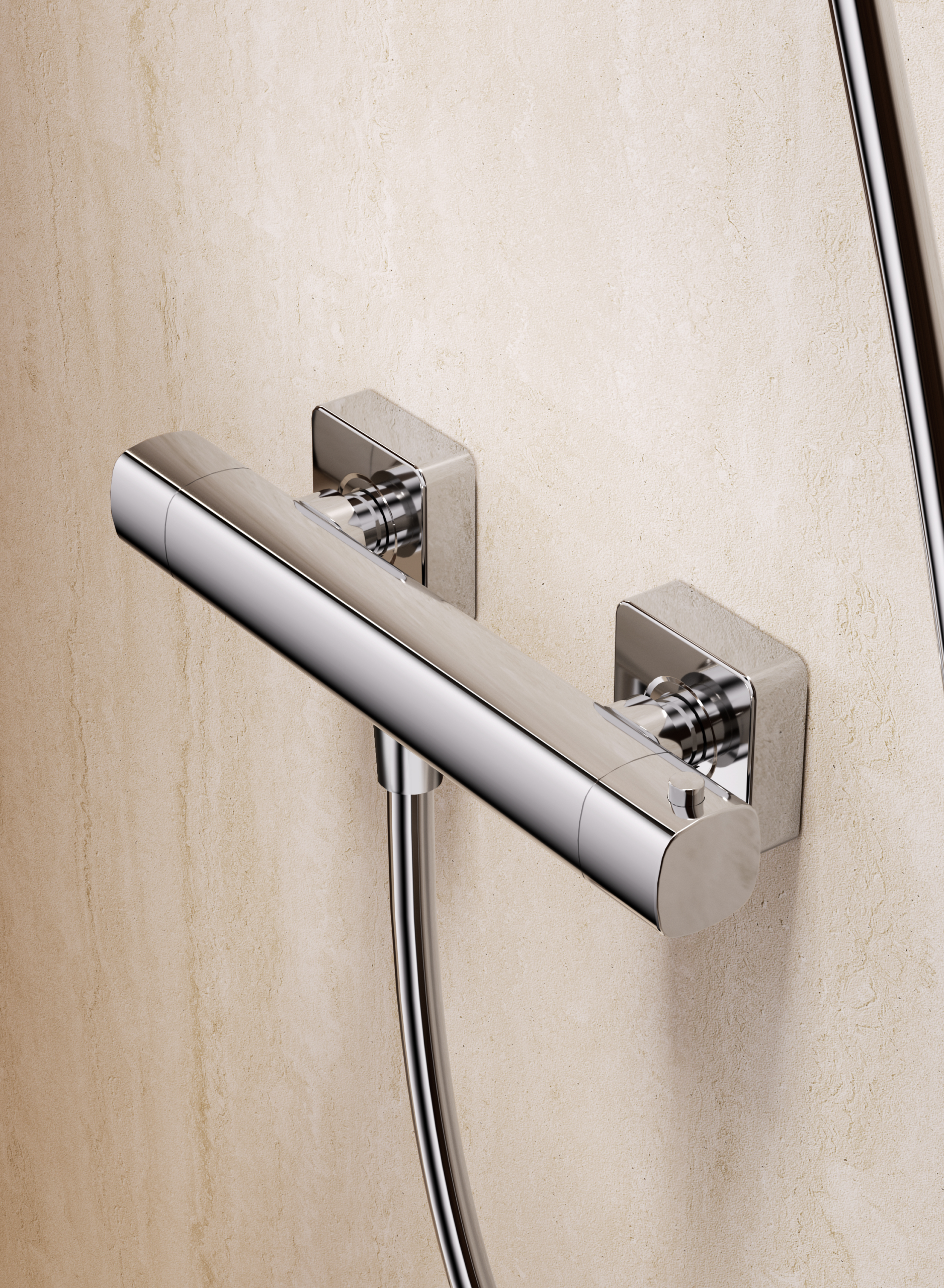 Toscana Black Gun Metal Thermostatic Shower Kit, view 2