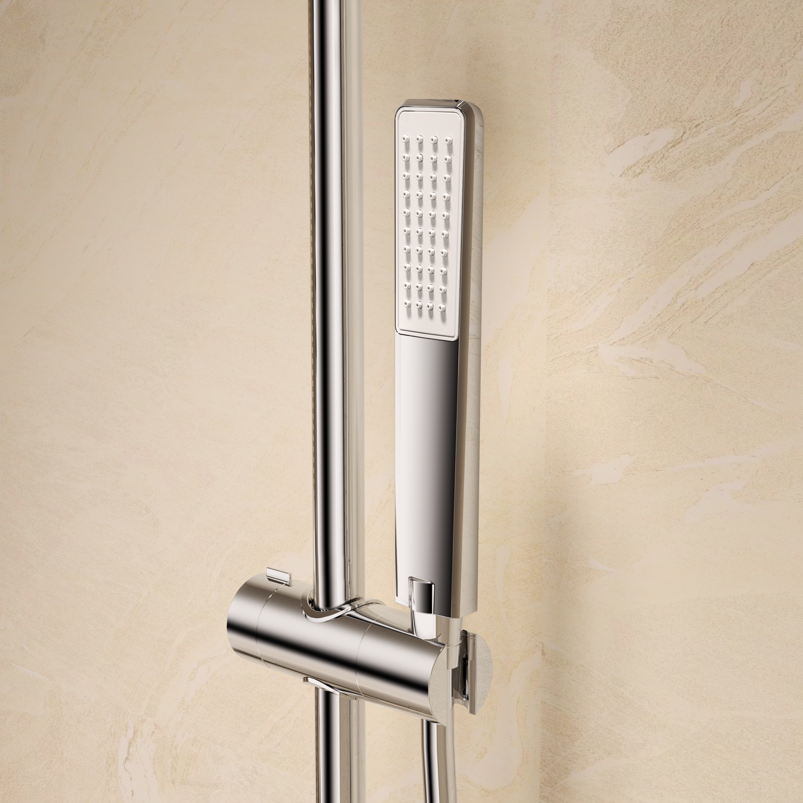 Toscana Chrome Thermostatic Shower Set, view 6