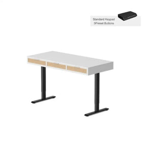 Rattan Soan Electric Standing Desk - 48’’ x 26’’ / White - Standing Desk
