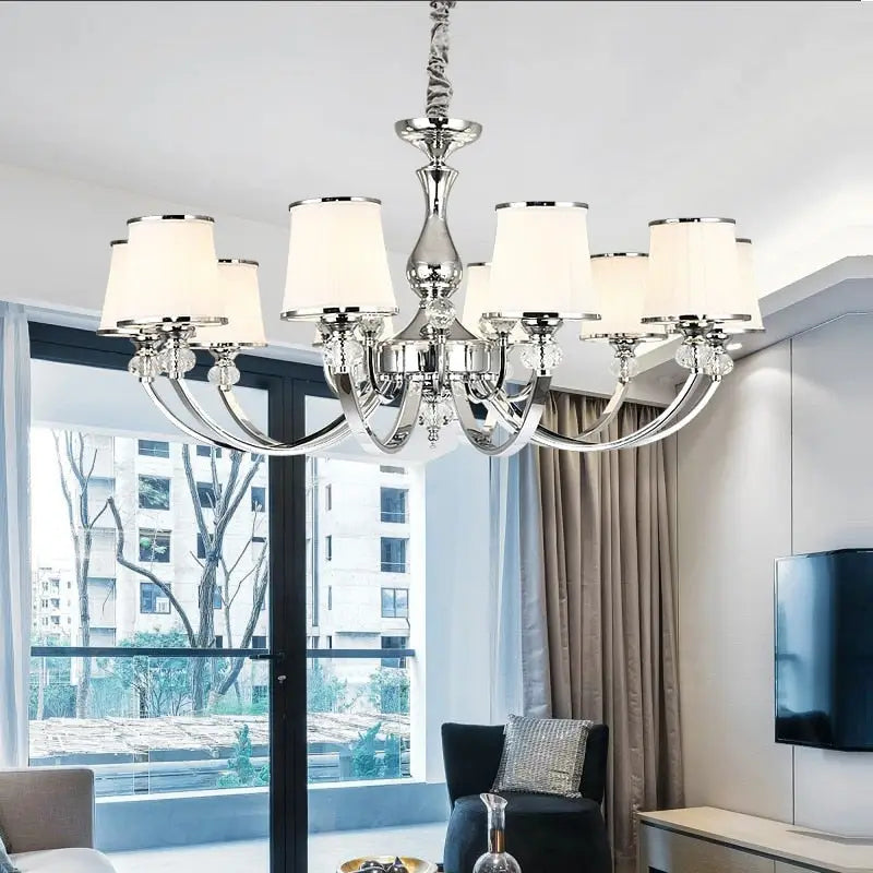 Chrome Modern Chandelier Lights Lamp - 8 Lights chandelier / Without bulbs - Chandelier