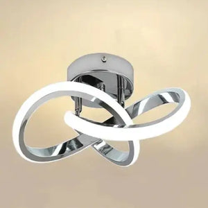 Circle Intercept Shape LED Modern Minimalist Ceiling Lights - Silver / Changeable - Ceiling Lamp