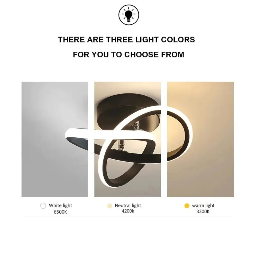 Circle Intercept Shape LED Modern Minimalist Ceiling Lights - Ceiling Lamp