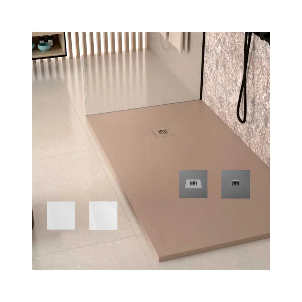 Classic Shower Tray Slate Texture - Bathroom