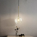 Clear Glass Ball Bedside Pendant Hanging Lamp - Pendant Lamp