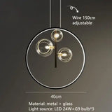 Clear Glass Bubble LED Chandelier Lamp - 4 Lights / Warm White - Ceiling Light