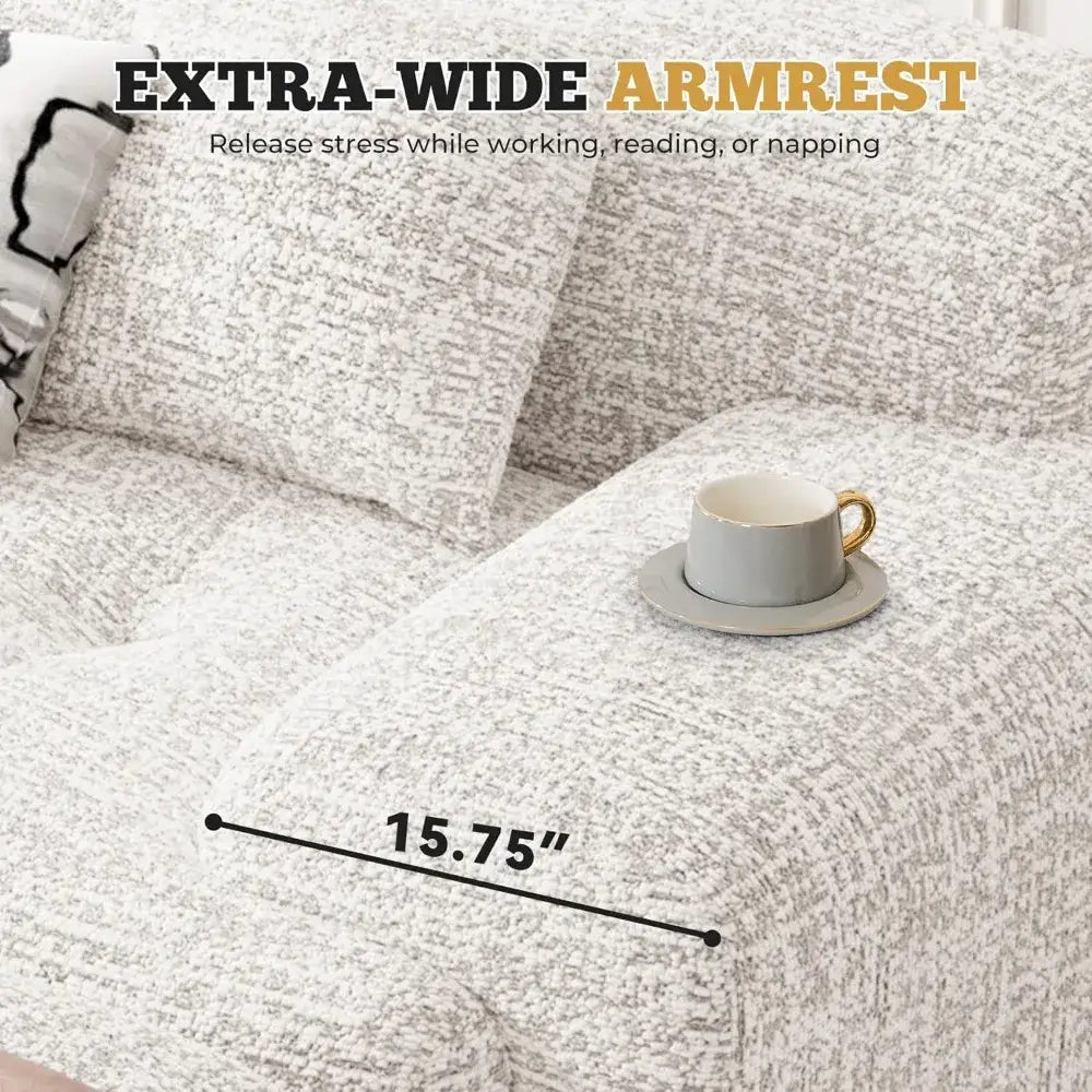 Cloud Haven Modular Chenille Sectional Sofa - United States / Beige - Sofa