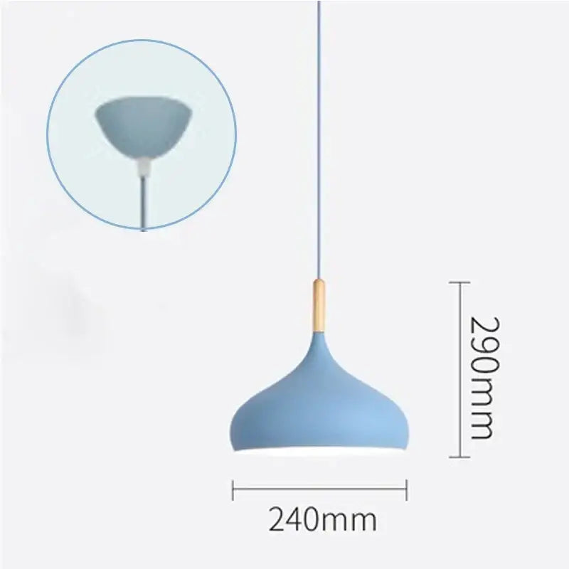 Modern Wooden Pendant Light with LED Color Changing - view 17