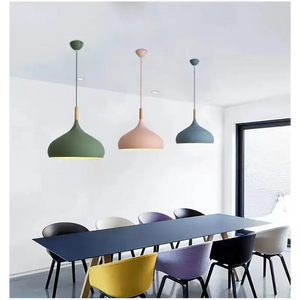 Modern Wooden Pendant Light with LED Color Changing - view 4