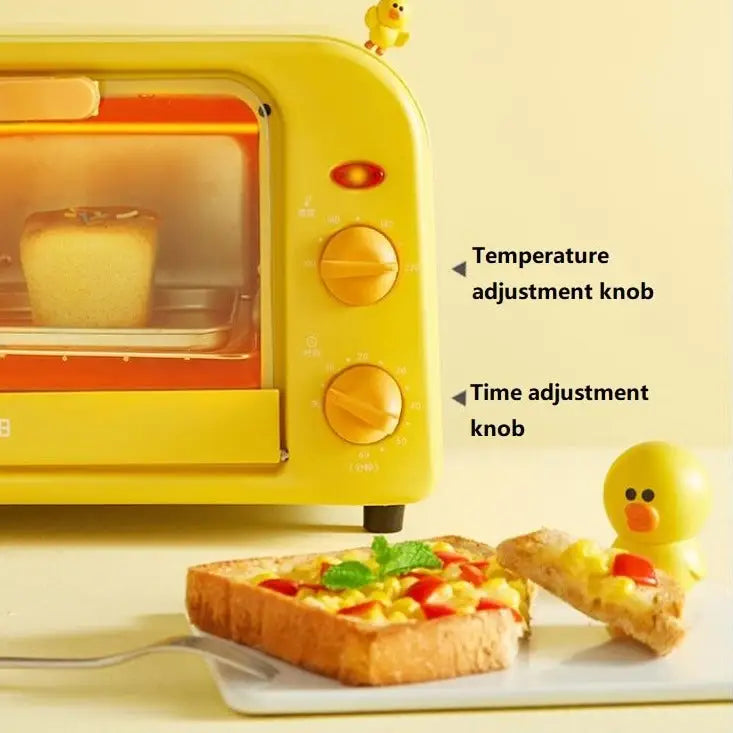 Compact Mini Electric Oven 10L Pink Yellow - view 4