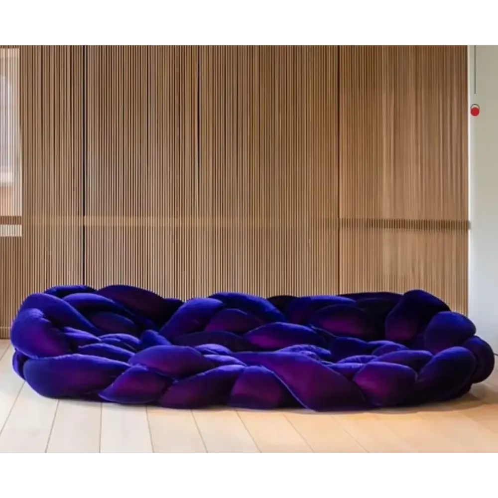 Compressed Hand Woven Craft Velvet Braid Sofa - Compressed Sofa