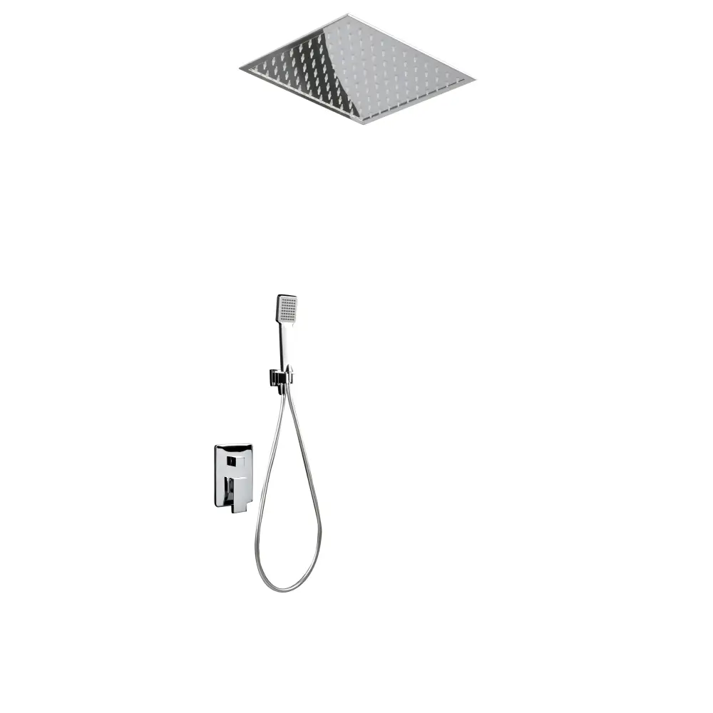 Chrome single-lever built-in shower set Wales Series monomando fixture