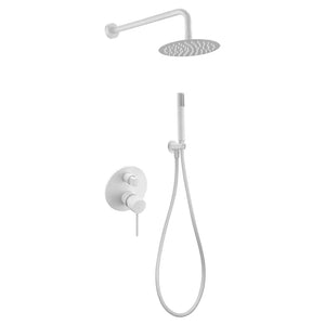 Matte White Single Handle Built-in Shower Set Modern Design, main product view