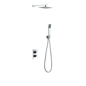 Chrome Thermostatic Built-in Shower Set Modern Design, main product view