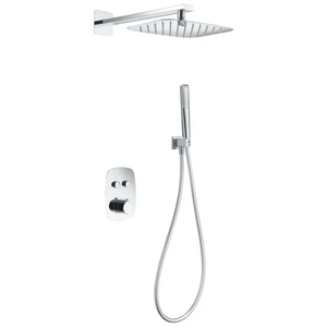 Thermostatic Chrome Shower Set Built-in Wall Mount, main product view