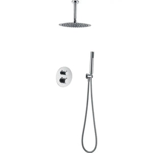 Chrome Thermostatic Built-In Shower Set Modern Design, main product view