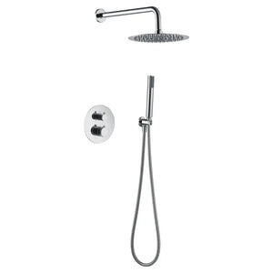 Chrome Thermostatic Built-in Shower Set with Temperature Control, main product view