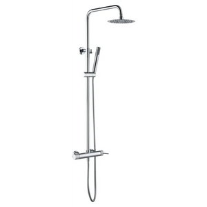 Chrome Single Handle Shower Set Modern Minimalist Design, main product view