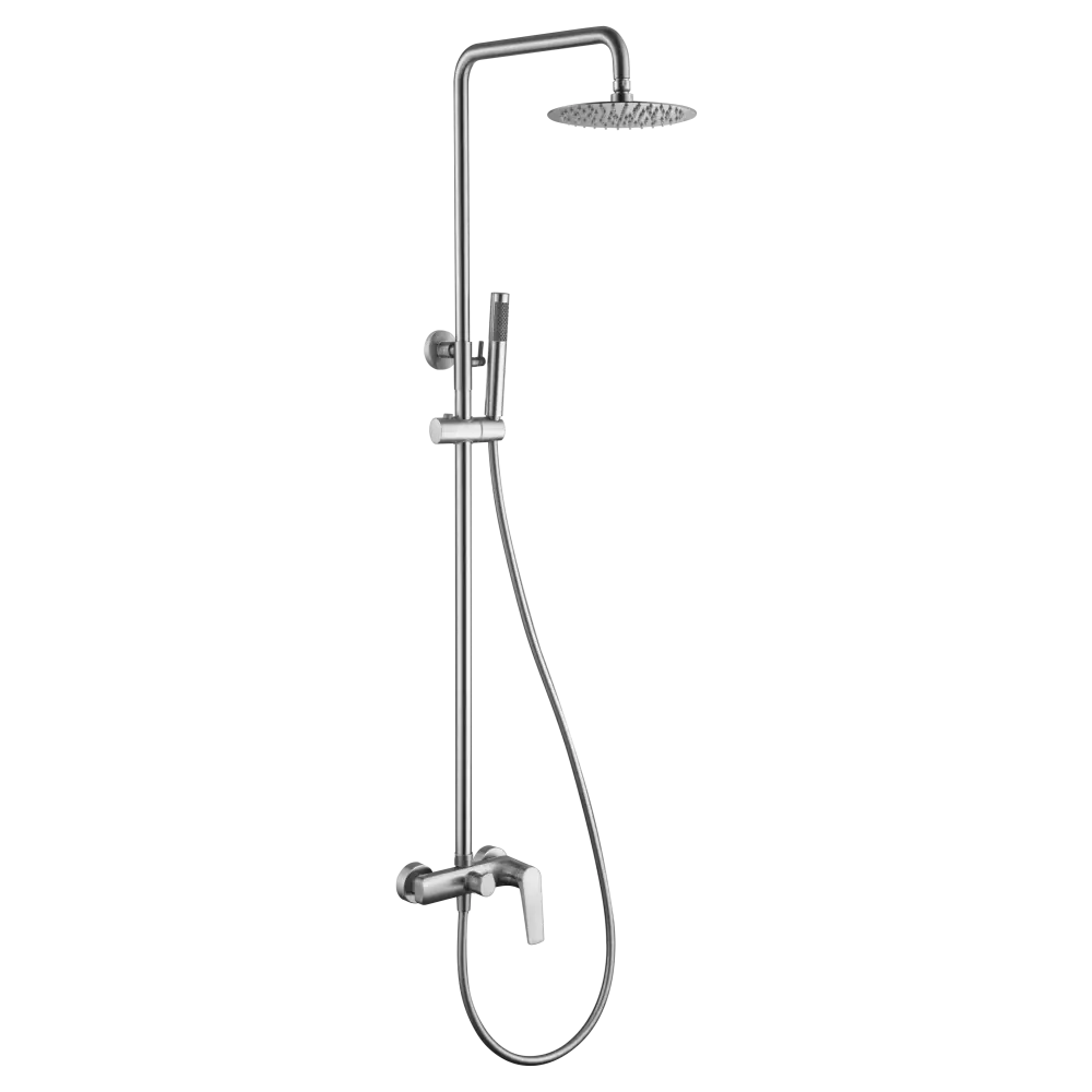 Delos single handle shower set stainless steel monomando fixture