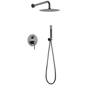 Monza Black Gun Metal Single Handle Shower Set, main product view