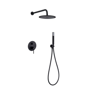 Matte Black Built-In Single Lever Shower Set, main product view