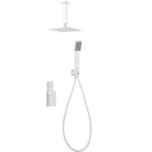 Nadi Matte White Built-in Single-Lever Shower Set, main product view