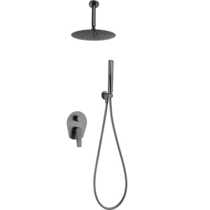 Paros Black Gun Metal Built-in Shower Set Single Handle, main product view