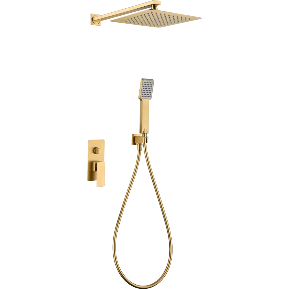Set Shower Single-Handle Concealed Pisa Brushed Gold | IMEX - Shower Set