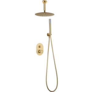 Vesuvius Built-in Single Handle Shower Set Brushed Gold, main product view