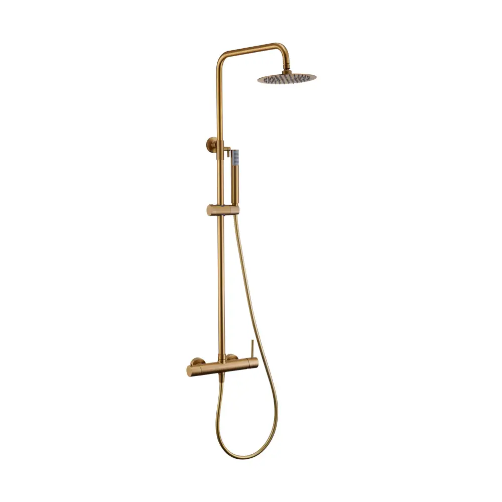 Monza Brushed Gold Single Handle Shower Set
