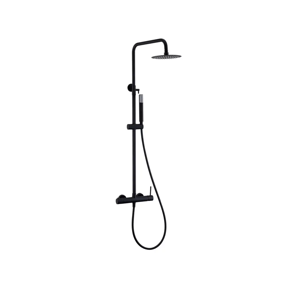 Matte Black Single Handle Shower Set Modern Design