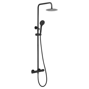 Matte Black Thermostatic Shower Set Modern Design, main product view