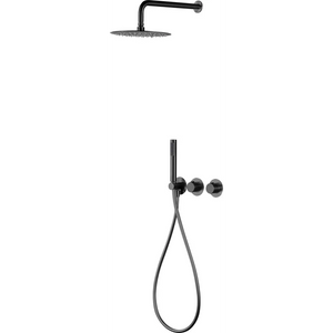 Black Gun Metal Thermostatic Shower Set Built-In, main product view