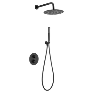 Matte Black Built-in Thermostatic Shower Set, main product view