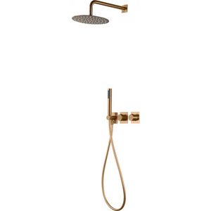 Rose Gold Brushed Thermostatic Shower Set Built-in, main product view