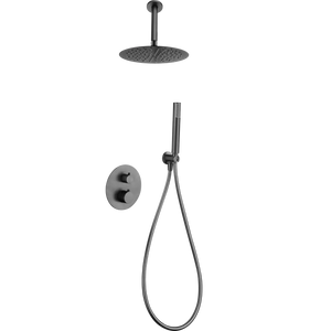 Piamonte Built-in Thermostatic Shower Set Black, main product view