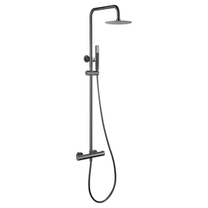 Genoa Black Gun Metal Thermostatic Shower Set, main product view