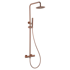 Brushed Rose Gold Thermostatic Shower Set, main product view