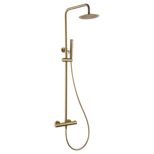 Napoles Brushed Gold Thermostatic Shower Set, main product view