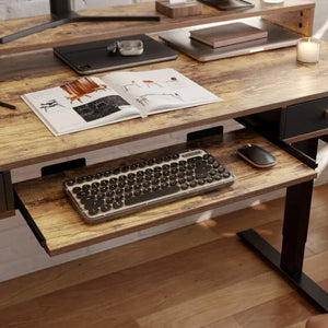 Brooklyn LED Electric Standing Desk with Drawers - Executive Desk