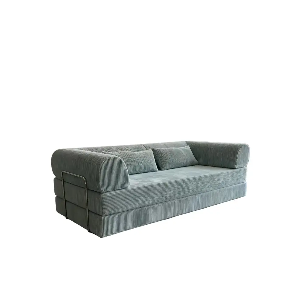 Corner Velvet Sofa Bed with Vacuum Compression Technology - view 5
